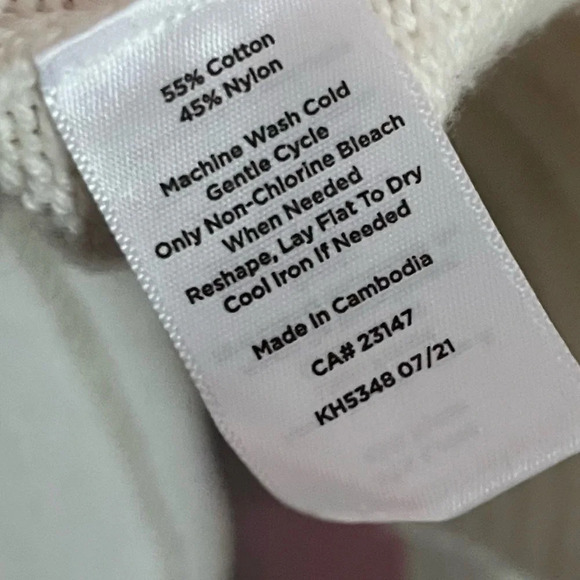 Talbots • Cream Ivory Mock Neck Sweater - Picture 3 of 4